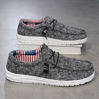 Men's Plus Size Breathable Vintage Canvas Loafers Low-Top Casual Sneakers Round Toe Slip-On Shoes for Outdoor Sports Daily Wear All Seasons Beige Black Blue Brown US 7-13