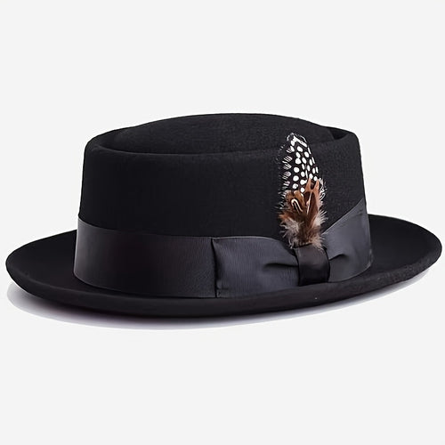 Adjustable Premium Wool Pork Pie Hat for Men Women – Lightweight Unisex Fedora Style, 5 Colors, Perfect for Parties, Weddings, Festivals, Christmas & Valentine's Day Gift
