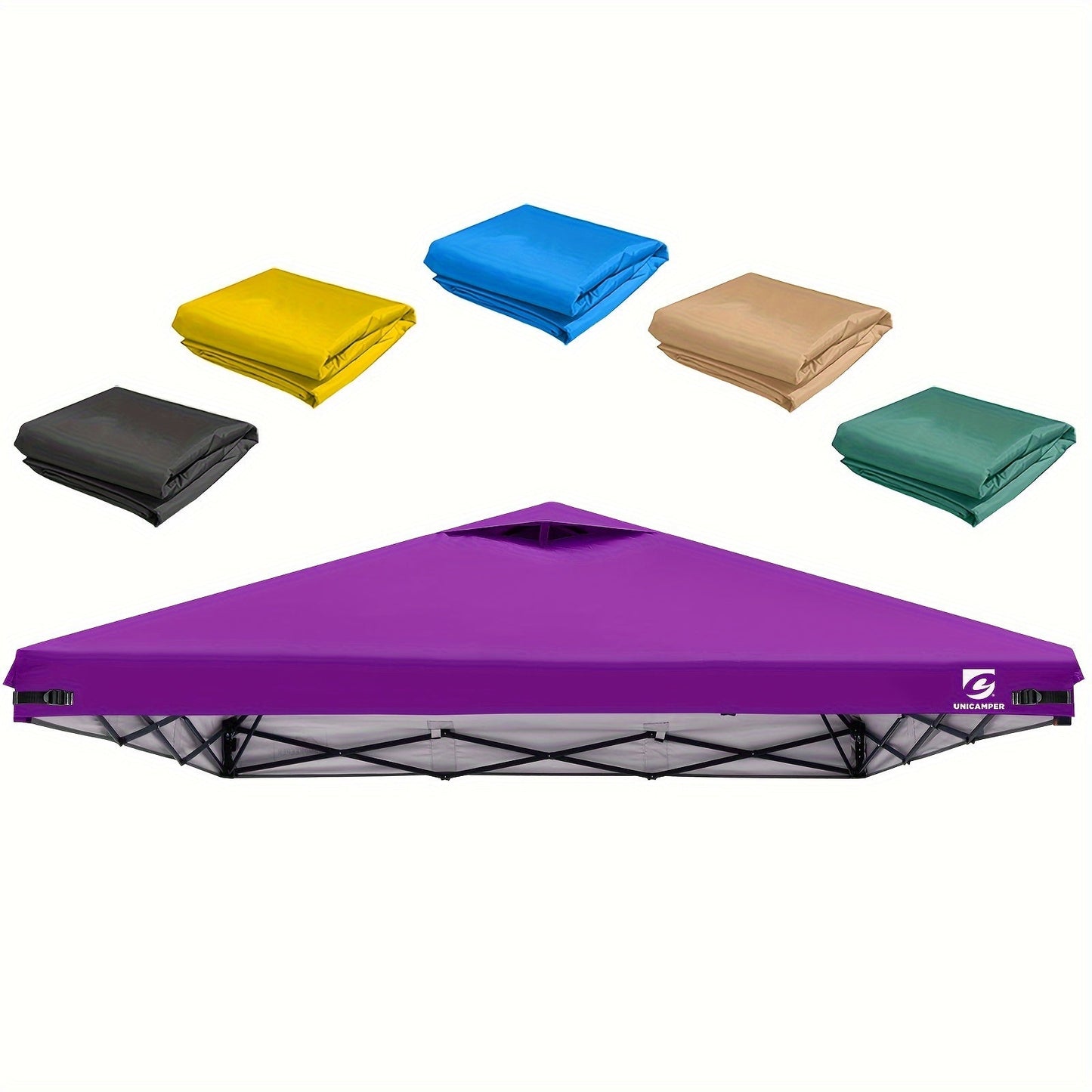 10x10 Pop Up Canopy Replacement Top Cover with Air Vent – Waterproof UV-Resistant Canopy Top for Straight Leg Tents, All-Season Outdoor Sun Shade for Garden, Patio & Camping, 11 Colors (Top Only)