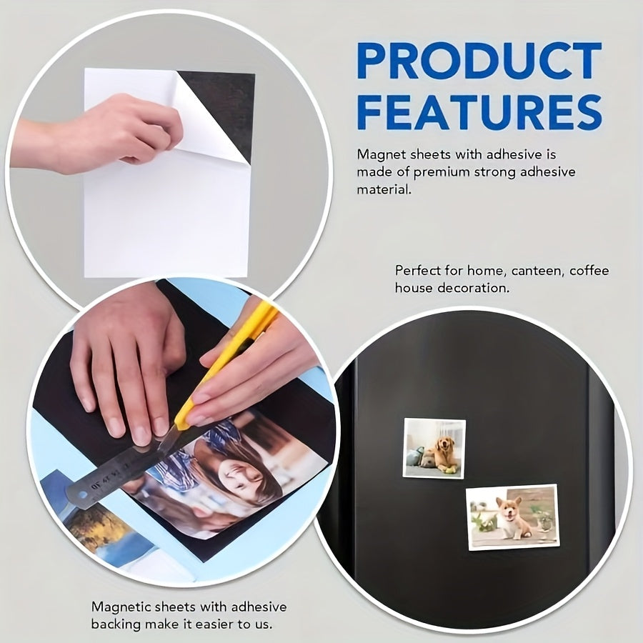 Printable Magnetic Sheets Flexible Non-Adhesive Matte – 6"x8" & 8.5"x11" Inkjet & Laser Compatible Magnet Paper for Photo Magnets, Car Magnets & DIY Crafts, 10 / 15 / 20 Pack