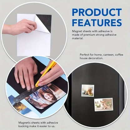 Printable Magnetic Sheets Flexible Non-Adhesive Matte – 6"x8" & 8.5"x11" Inkjet & Laser Compatible Magnet Paper for Photo Magnets, Car Magnets & DIY Crafts, 10 / 15 / 20 Pack