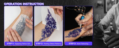 Peripage P90 Tattoo Stencil Printer – Portable Thermal Printer for Tattoo Transfer Paper, Compatible with iOS Android & PC, Mini Wireless Printer Includes 5pcs A4 Transfer Paper, Gift for Tattoo Artists