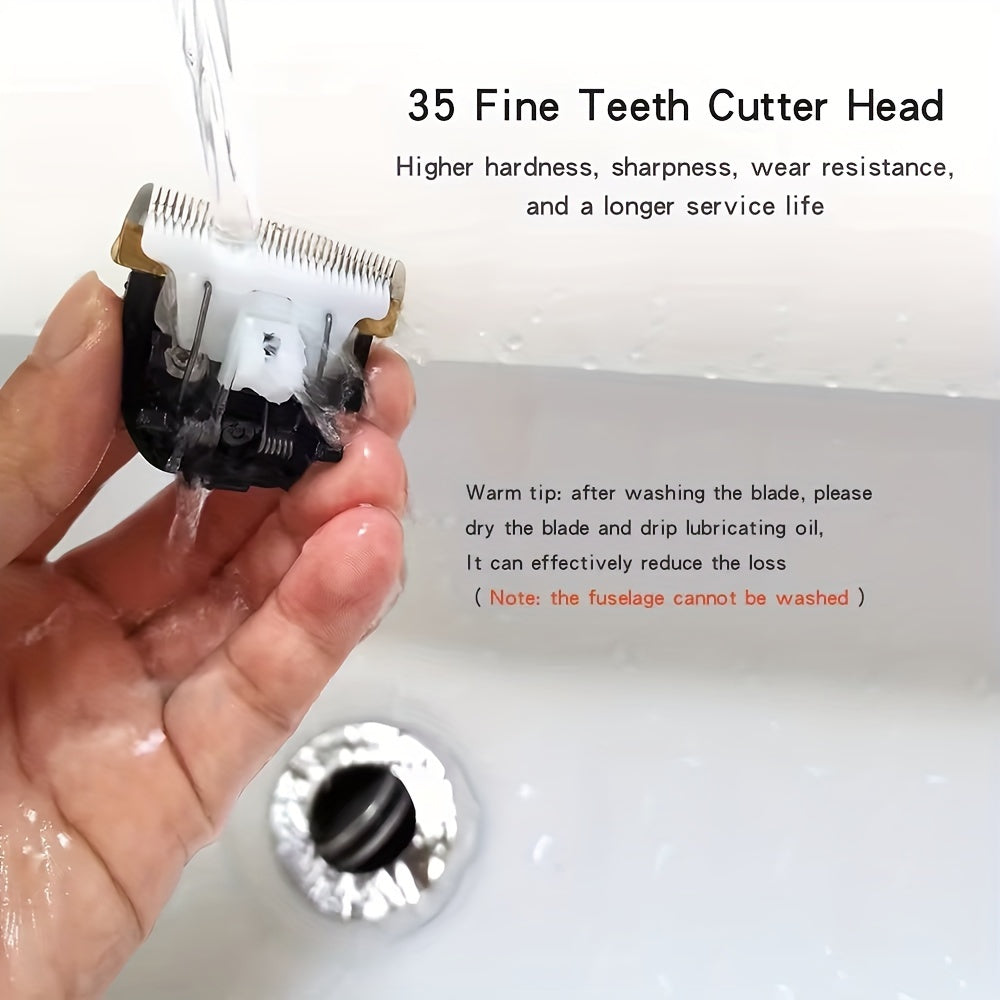 USB Rechargeable Pet Grooming Clippers Kit for Dogs & Cats – Ceramic Blades, Low Noise, Cordless Electric Clipper Set with Brush & Comb