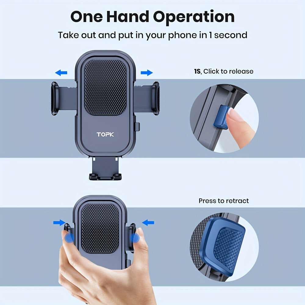 Car Phone Holder Dashboard & Air Vent Mount | 360° Adjustable, Strong Adhesion, High Stability – Universal Fit for All Smartphones, iPhone, Samsung, Android – Style A, B & Vent Mount
