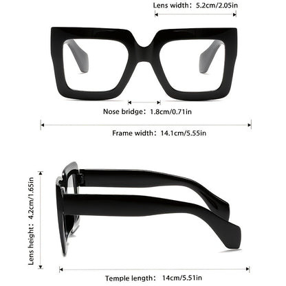 Vintage Square Full Rim Clear Lens Glasses Set 3pcs 4pcs Polycarbonate Fashion Eyewear for Women Men - Retro Office Everyday Blue Light Blocking Style Frames