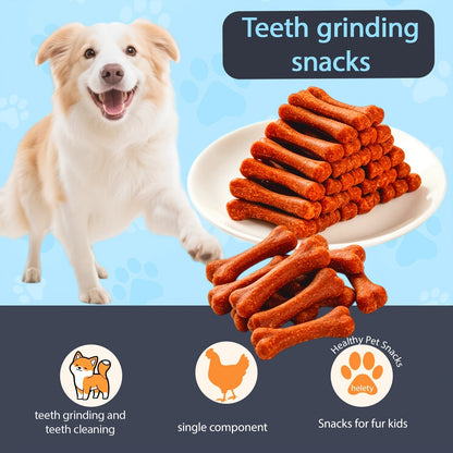High Protein Chicken Dumbbell Dog Treats – Natural Healthy Long-Lasting Training Reward Snacks with Rice for Small, Medium & Large Breed Dogs