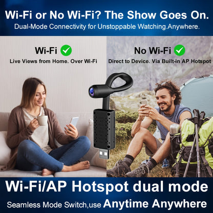 Security Camera 3 Pack 1080P Full HD – Built-In Hotspot No WiFi Required for Local View, Motion Detection, Audio Recording, Cloud & SD Card Storage, USB Plug-In, Easy Install Home Surveillance