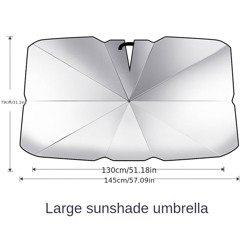 Car Windshield Sunshade Foldable - UV Blocking Heat Insulation Sun Shade for Car Front Window, Portable Summer Car Cooling Accessory Keeps Interior Cool, Easy Fold & Store Design