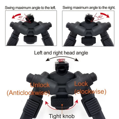 MAG M-LOK Bipod – Lightweight Aluminum Alloy Foldable Bipod for Hunting & Shooting, Quick-Release Folding, Non-Slip Rubber Feet, Black & Flat Dark Earth, Compatible with M4 AR15 M-LOK Handguards
