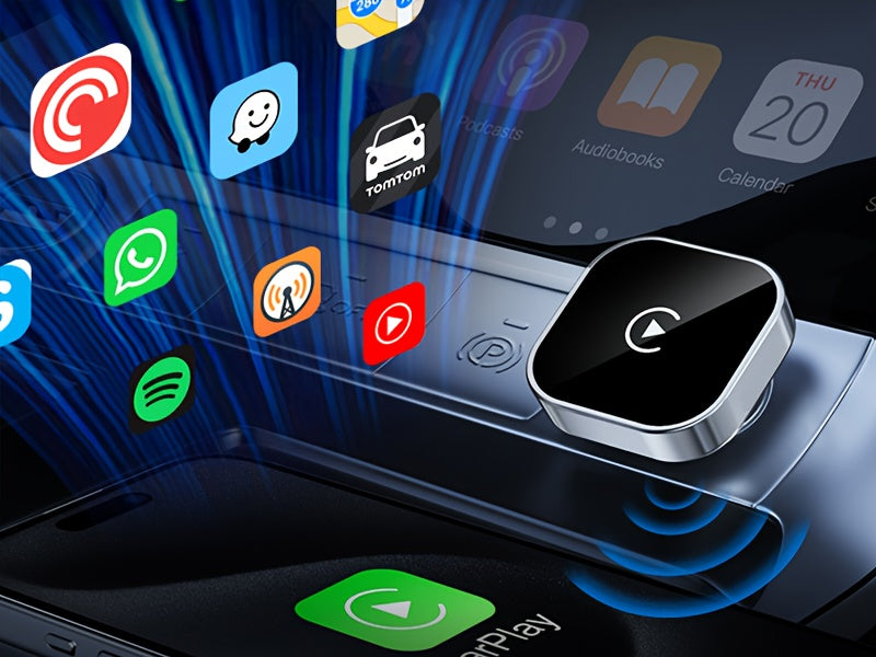 Wireless CarPlay Adapter 2026 Upgraded Mini Dongle – 2-in-1 iPhone & Android Auto, Convert Wired to Wireless, USB-A & USB-C, Dual-Band Low Latency, Auto Connect, FCC Certified