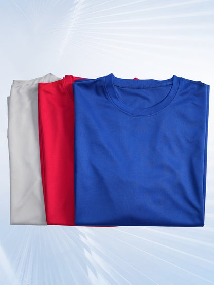Men's Quick Dry Long Sleeve Shirts 5-Pack Moisture Wicking Breathable Athletic Workout Tops - Anti-Odor Stretchy Running Gym Training S-XXL