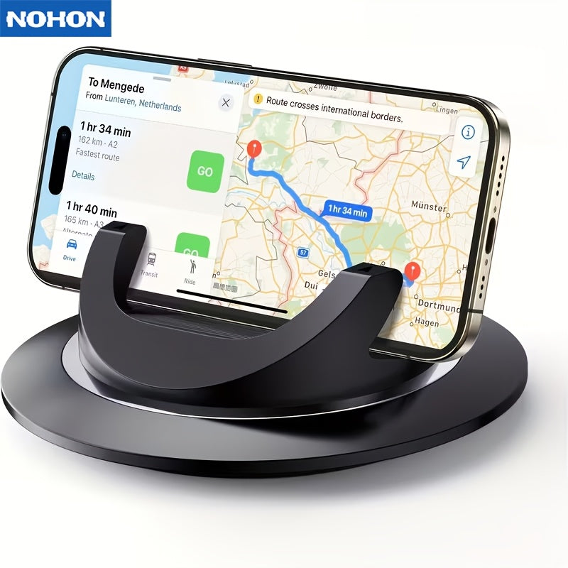 Car Phone Holder Dashboard Mount, 360° Rotation Cell Phone Holder for Car with Suction Cup & Silicone Anti-Slip Pad, Universal Phone Stand Compatible with iPhone 17 16 15 Samsung Galaxy & All Smartphones