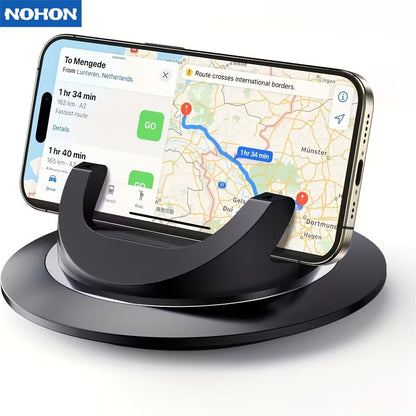 Car Phone Holder Dashboard Mount, 360° Rotation Cell Phone Holder for Car with Suction Cup & Silicone Anti-Slip Pad, Universal Phone Stand Compatible with iPhone 17 16 15 Samsung Galaxy & All Smartphones