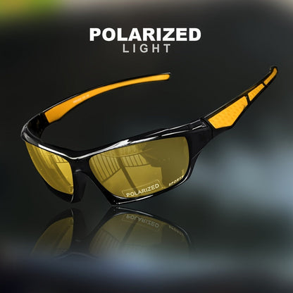 Polarized Sports Sunglasses with Color Changing Lenses – Anti-Glare Driving Eyewear, PC Frame AC Lens Full Rim Design, 6 Colors, UV Protection Fashion Glasses for Men & Women