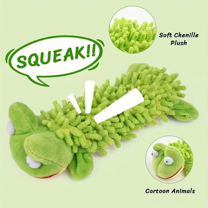 6pcs Squeaky Plush Dog Toys with Crinkle Sound – Interactive Soft Chew-Resistant Toys for Small & Medium Dogs, Puppy Training, Solo Play & Pet Bonding
