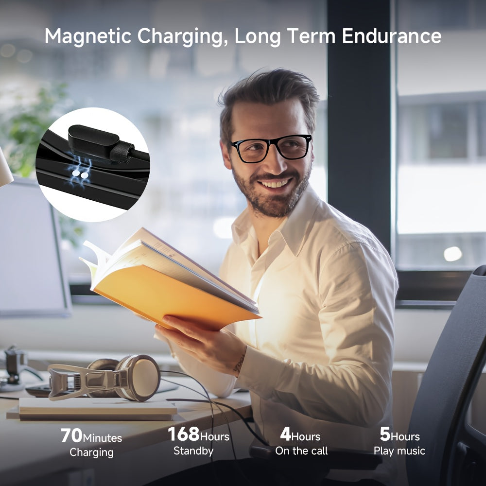 4K AI Smart Glasses with Camera – Real-Time Translation, Object Recognition, Open-Ear Audio, Touch Control, 8-Hour Battery, USB-C Charging, Ultra-Light for Outdoor, Work & Travel