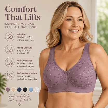 7 Pack Seamless Wireless Bra Set for Women – Soft Front Button Bralettes, No Underwire, Comfortable & Breathable for Daily Wear, Yoga, Travel & Festivals, Sizes S-XXL
