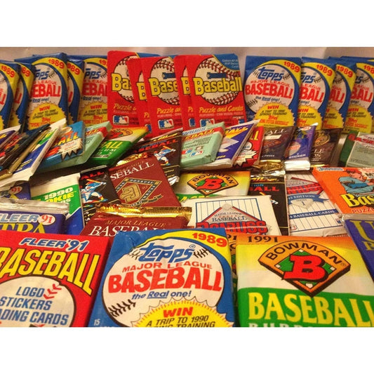 Assorted Vintage MLB Baseball Card Pack Lot 1980s-90s – 60 Cards Total, Chase Hall of Fame Stars & Rookies, Unsearched Packs, Perfect for Collectors & Gifts