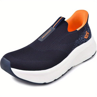 Men's Hands-Free Slip-On Orthopedic Sneakers – Wide Toe Box, Arch Support, Metatarsal Pad, Cushioned Zero Drop Sole, Mesh Upper, Walking Shoes for Comfort & Pain Relief