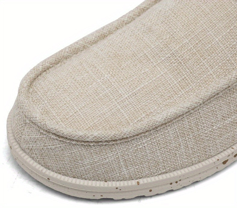 Men's Plus Size Breathable Vintage Canvas Loafers Low-Top Casual Sneakers Round Toe Slip-On Shoes for Outdoor Sports Daily Wear All Seasons Beige Black Blue Brown US 7-13