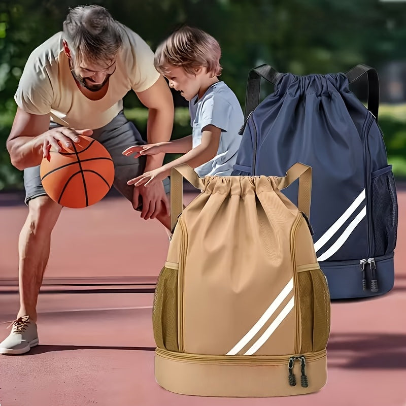 Lightweight Sports Drawstring Backpack for Men & Women | Gym Bag for Basketball Yoga Fitness | Spacious Polyester Shoulder Bag with Drawstring Closure & Inner Pouch | 6 Colors