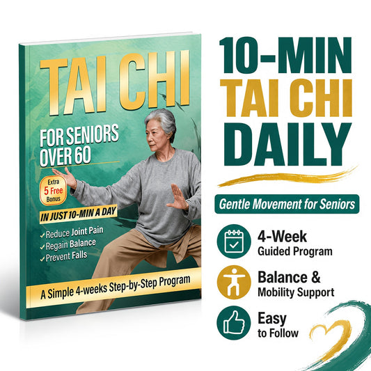 Tai Chi for Seniors Over 60 – Beginner-Friendly Exercise Program for Balance Training, Fall Prevention, Joint Pain Relief, Mobility & Flexibility | Healthy Aging Home Workout Guide for Men & Women