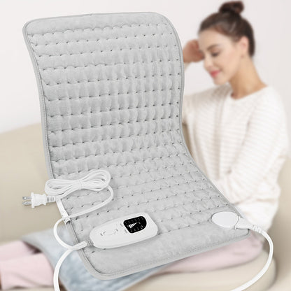 Extra Large Heating Pad 24"x12" for Back Neck Shoulders – 6 Heat Settings Auto Shut-Off Wet Dry Washable Flannel Electric Heating Pad Gift