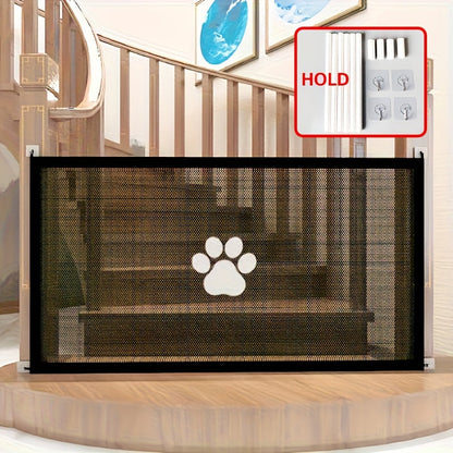 Portable Folding Pet Gate Dog Safety Barrier Fence – Foldable Mesh Isolation Net for Indoor Doorways, Stairs & Rooms, Available in Small & Large Sizes