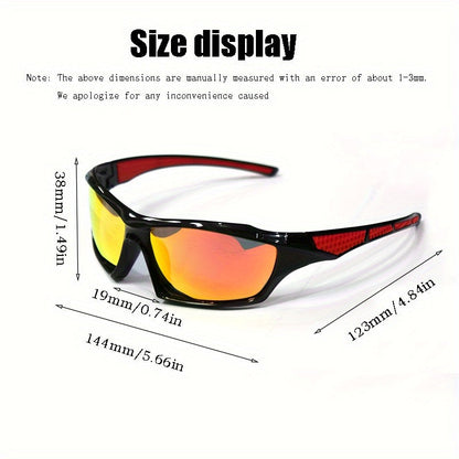 Polarized Sports Sunglasses with Color Changing Lenses – Anti-Glare Driving Eyewear, PC Frame AC Lens Full Rim Design, 6 Colors, UV Protection Fashion Glasses for Men & Women