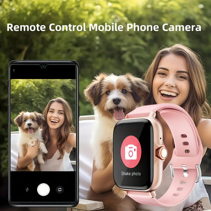 Smart Watch 1.91 Inch AMOLED HD Touchscreen Voice Calling Music Playback Voice Assistant Multiple Sports Modes Compatible with iPhone Android Fitness Tracker Black Pink Yellow Silver