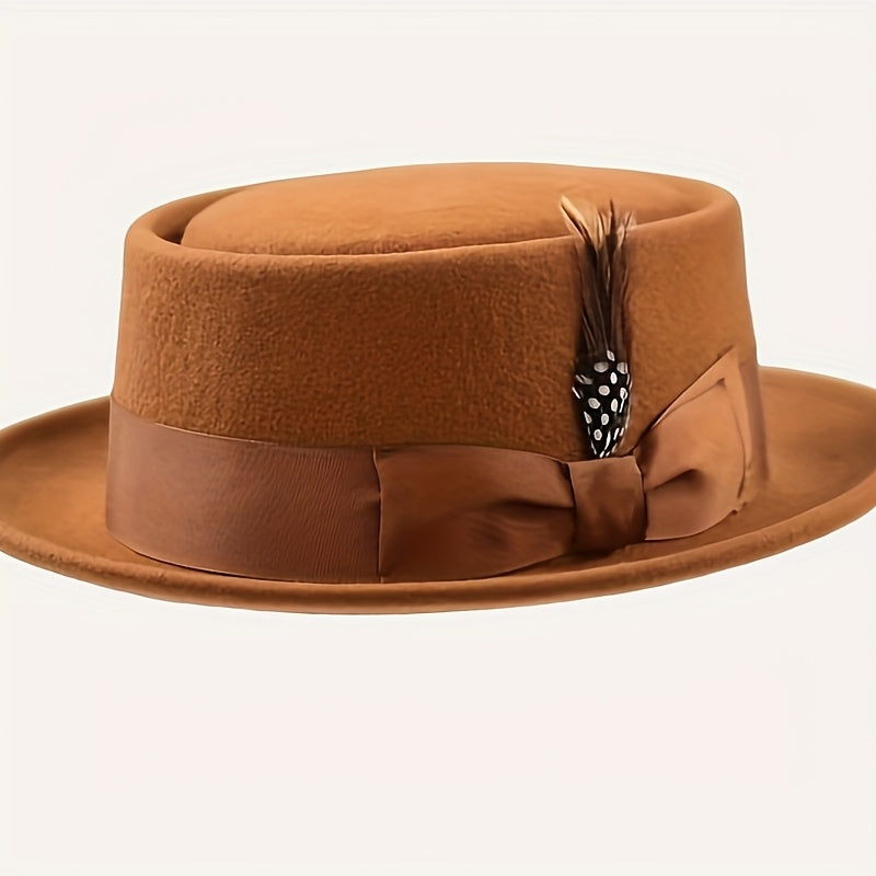 Adjustable Premium Wool Pork Pie Hat for Men Women – Lightweight Unisex Fedora Style, 5 Colors, Perfect for Parties, Weddings, Festivals, Christmas & Valentine's Day Gift