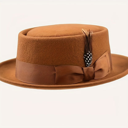 Adjustable Premium Wool Pork Pie Hat for Men Women – Lightweight Unisex Fedora Style, 5 Colors, Perfect for Parties, Weddings, Festivals, Christmas & Valentine's Day Gift