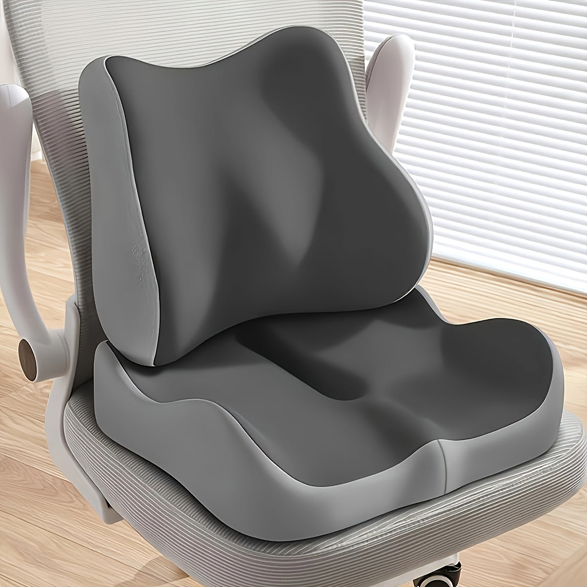 Ergonomic Memory Foam Seat Cushion for Office Chair, Wheelchair & Car Seat – Contoured Tailbone Relief, Soft Knit Cover, Non-Slip Base, Multiple Colors Available