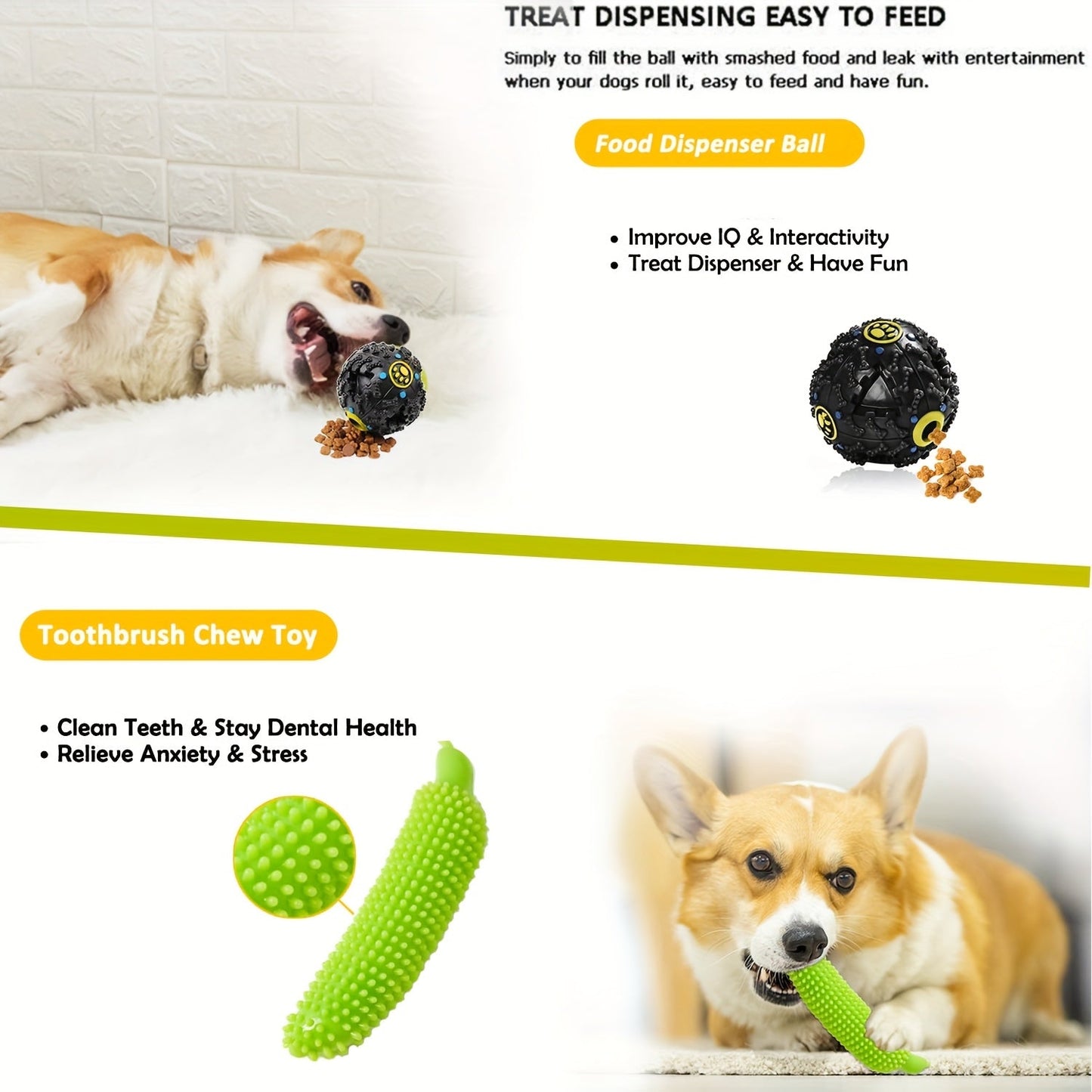 25pcs Dog Toys Set for Small Dogs & Puppies – Chew Toys, Squeaky Toys, Rope Tug, Teething Toys, Treat Dispenser Balls, Interactive Play Bundle
