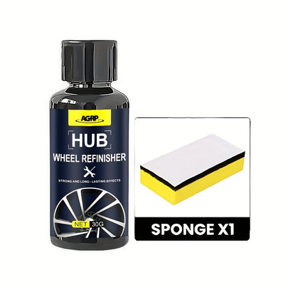 Car Wheel Scratch Repair Kit 30g Professional Hub Refinishing Compound for Aluminum Steel Rims Metal Shine Rejuvenator Long-Lasting Protective Layer Includes Sponge