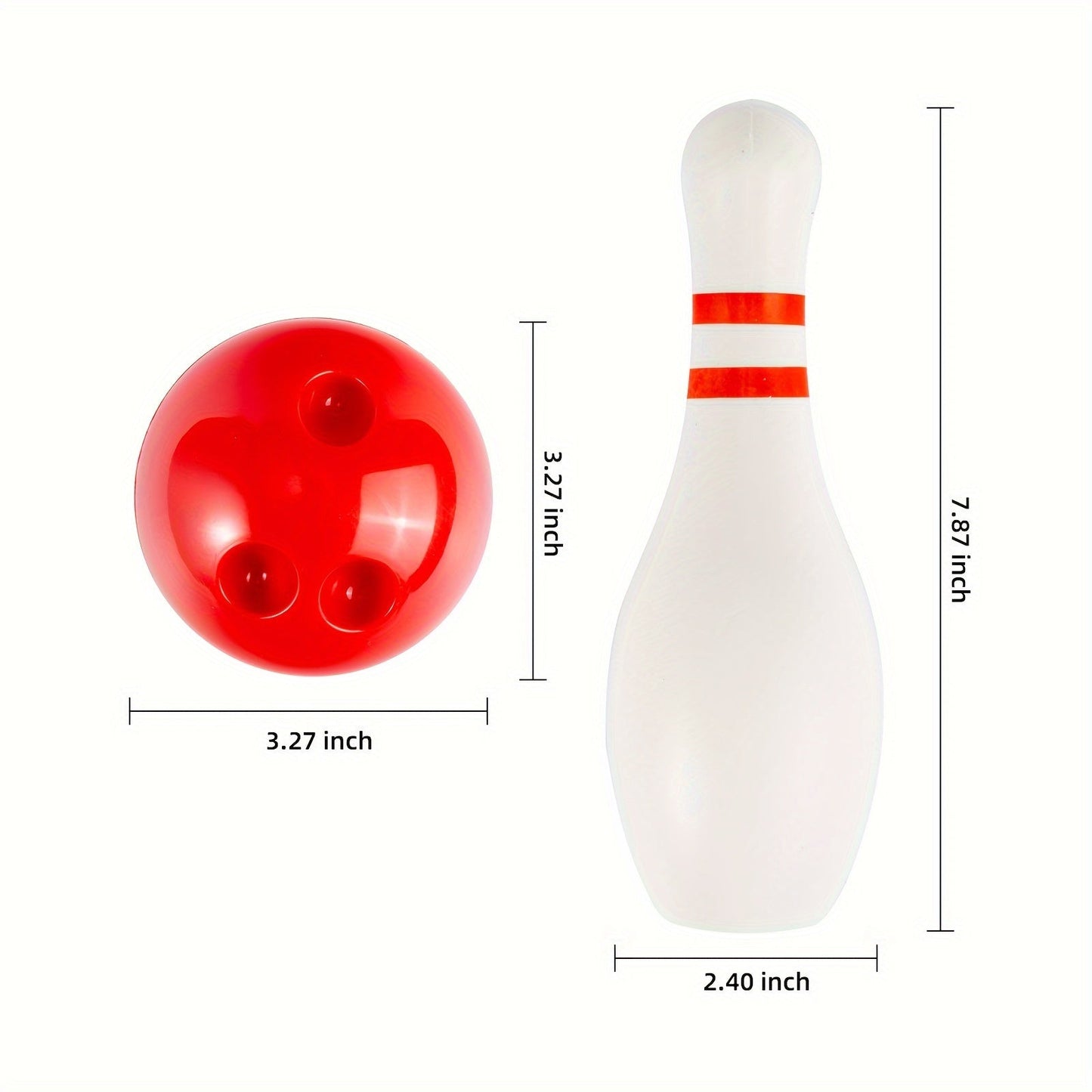 Light Up Kids Bowling Set 10 Glow Bowling Pins & 2 Balls Indoor Outdoor Bowling Game for Boys Girls Toddlers – 7.87" Tall Pins Fun Birthday Holiday Gift Toy for Ages 3+