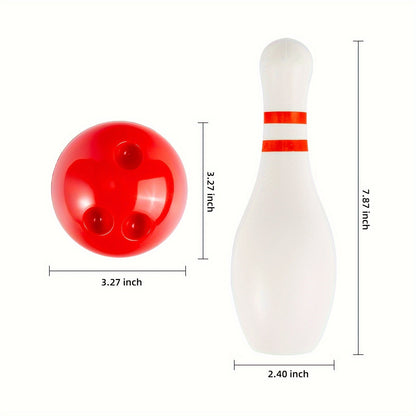 Light Up Kids Bowling Set 10 Glow Bowling Pins & 2 Balls Indoor Outdoor Bowling Game for Boys Girls Toddlers – 7.87" Tall Pins Fun Birthday Holiday Gift Toy for Ages 3+