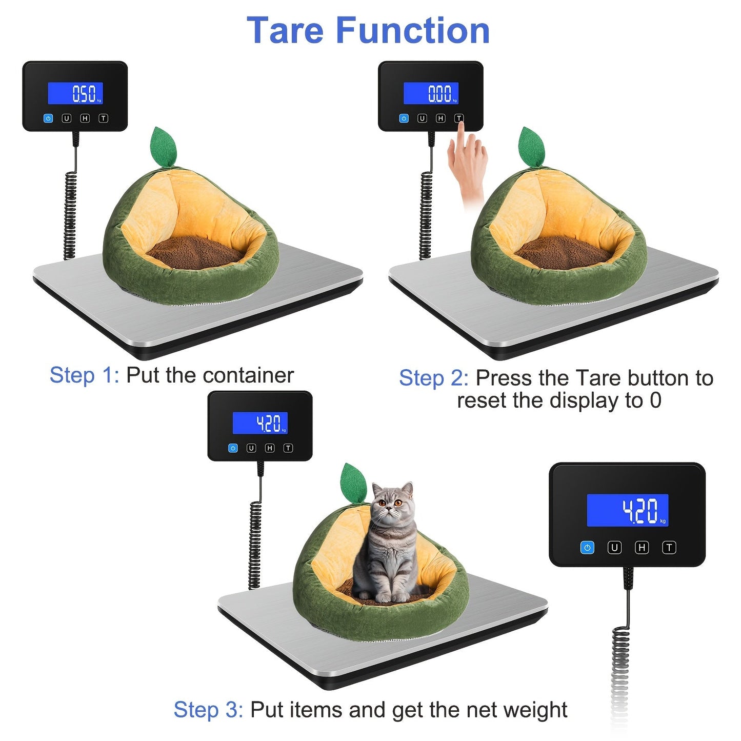 Digital Shipping Scale 440 lbs High Precision 0.5oz Accuracy for Postal Mail Packages, Small Business Warehouse Home Use, Includes Batteries & Charging Cable