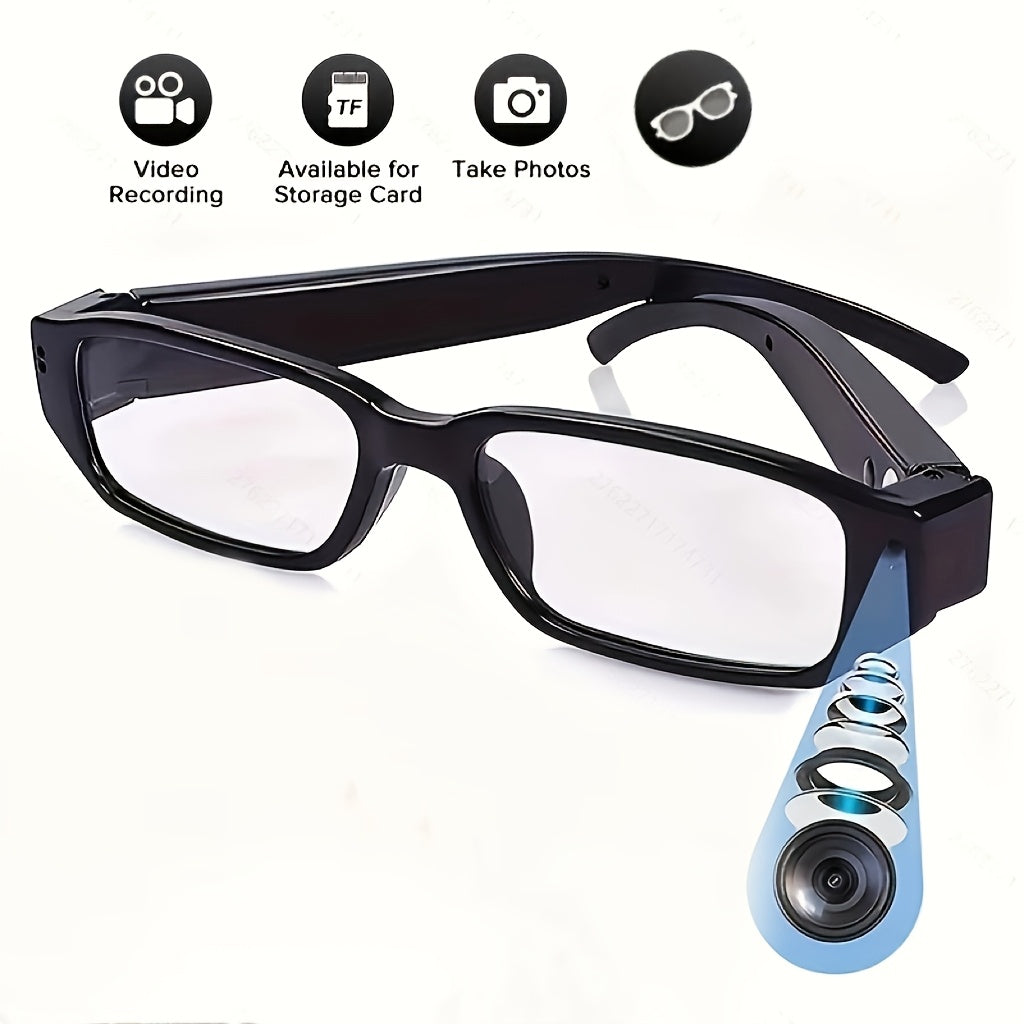 1080P HD Video Glasses Camera with TF Card Slot – Portable Digital Recorder, USB Powered, No Driver Required, for Sports, Outdoor Activities & Meetings, Includes 32GB TF Card