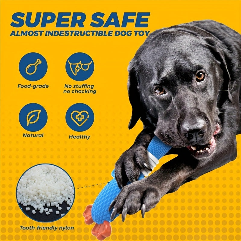 Indestructible Nylon Goose Dog Chew Toy for Aggressive Chewers – Upgraded Durable Dog Toys for Large & Medium Dogs, Heavy Duty Teething Chew, Dental Cleaning, Goose & Clownfish Design