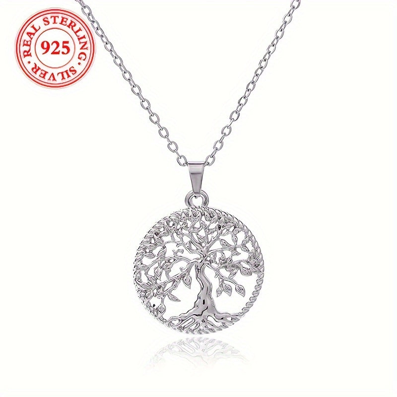 925 Sterling Silver Tree of Life Pendant Necklace for Women – Hypoallergenic Boho Vintage Style, Perfect Gift for Her, Casual & Dressy Wear