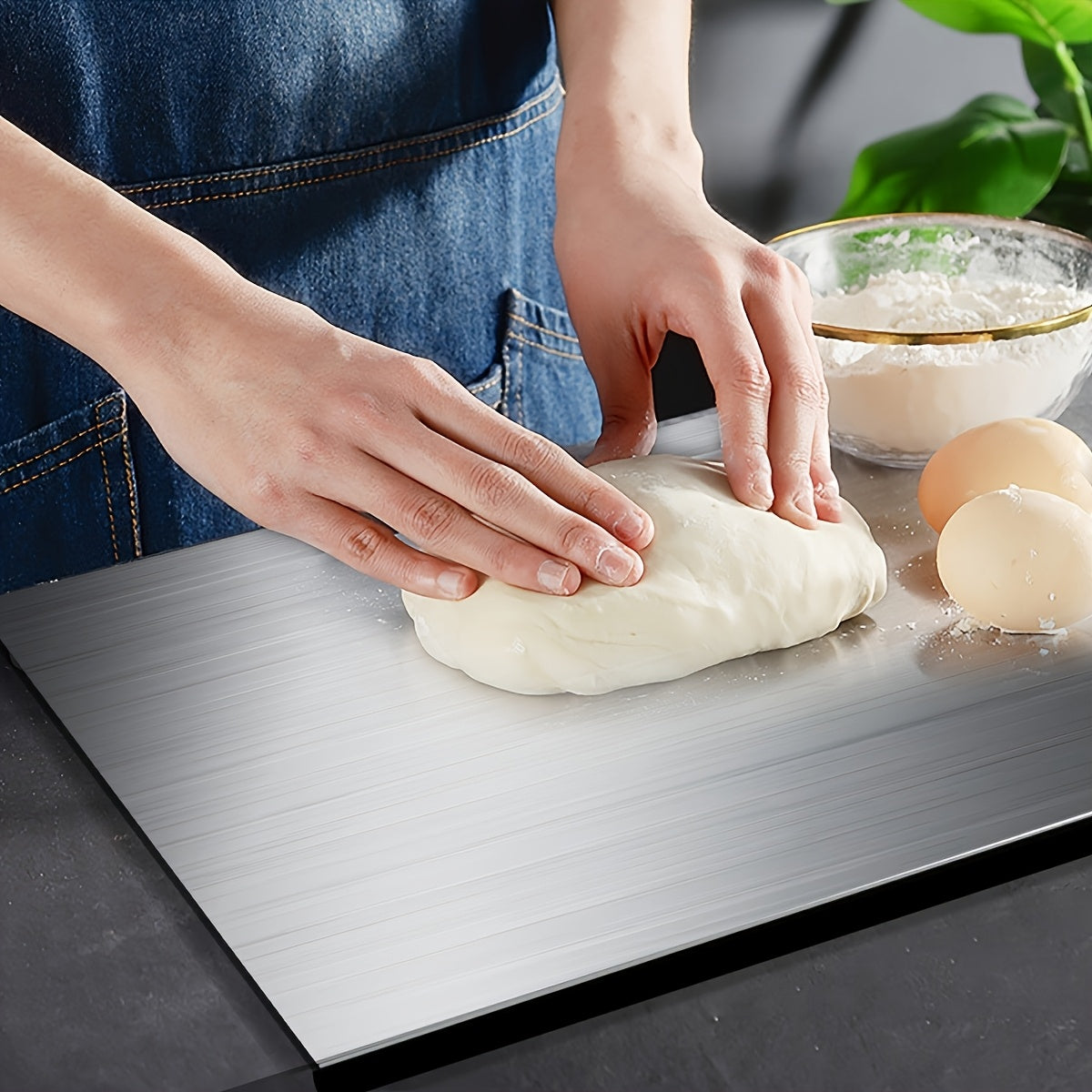 304 Stainless Steel Cutting Board – Rust-Proof Butcher Block Kitchen Prep Board, Easy to Clean, Available in 3 Sizes (15.75”×11.81”, 19.69”×15.75”, 23.62”×15.75”)