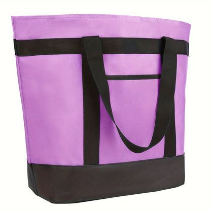 Insulated Reusable Grocery Tote Bag XXLarge 10.3 Gal – Thermal Cooler Bag for Food Delivery, Doordash, Grubhub, Grocery Shopping, Travel, Beach & Picnic, Oxford Cloth, 5 Colors
