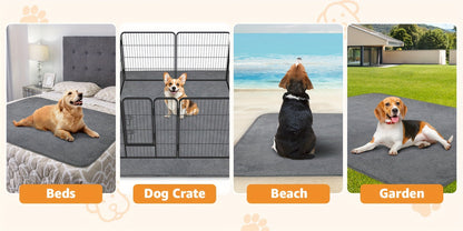 Washable Dog Pee Pads Pack of 2 – Reusable 4-Layer Fast Absorbent Non-Slip Puppy Training Pads, Whelping Pads for Housebreaking, Crate, Playpen & Travel, Multiple Sizes, All Dog Breeds