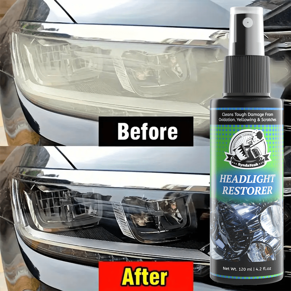 Headlight Restoration Kit Complete Care Solution – Removes Oxidation, Yellowing & Discoloration, Restores Clarity & Gloss, UV Protective Coating for Cars Trucks SUVs – DIY Headlight Lens Repair Set