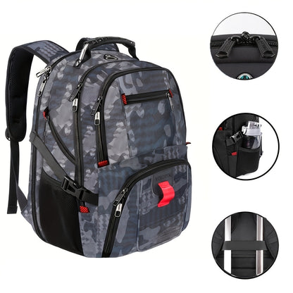 50L Travel Backpack Fits 17 Inch Laptop – Airline Approved, Waterproof, Extra Large College & Work Bag for Men & Women, 3-Compartment Business Backpack for School, Travel & Daily Commute – 8 Colors