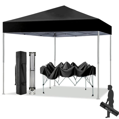 10x10 Pop Up Canopy Tent UPF 50+ Heavy Duty Steel Frame 3 Height Settings Waterproof Instant Canopy with Carry Bag for Backyard Patio Beach Camping Party Market Space Gray Black Blue Red Dark Gray Forest Green