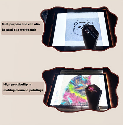 LED Light Pad A2 A3 A4 Adjustable Brightness Dual Light Strip Tracing Board Diamond Painting Sketching Drawing Art Light Box
