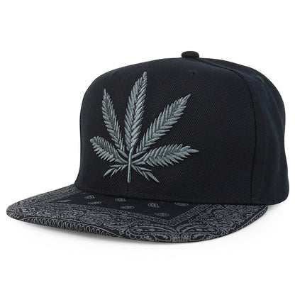 Rasta MJ Leaf 3D Embroidered Flat Bill Snapback Cap – Hip Hop Reggae Hat, Adjustable Snapback, One Size Fits Most, Unisex Streetwear Baseball Cap