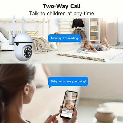 2-Pack WiFi Security Camera 2K QHD PTZ 355° Pan – Dual-Band 2.4G/5G AI Motion Detection, Color Night Vision, Two-Way Audio, Cloud & SD Storage, Baby Monitor, Indoor Home Surveillance Camera